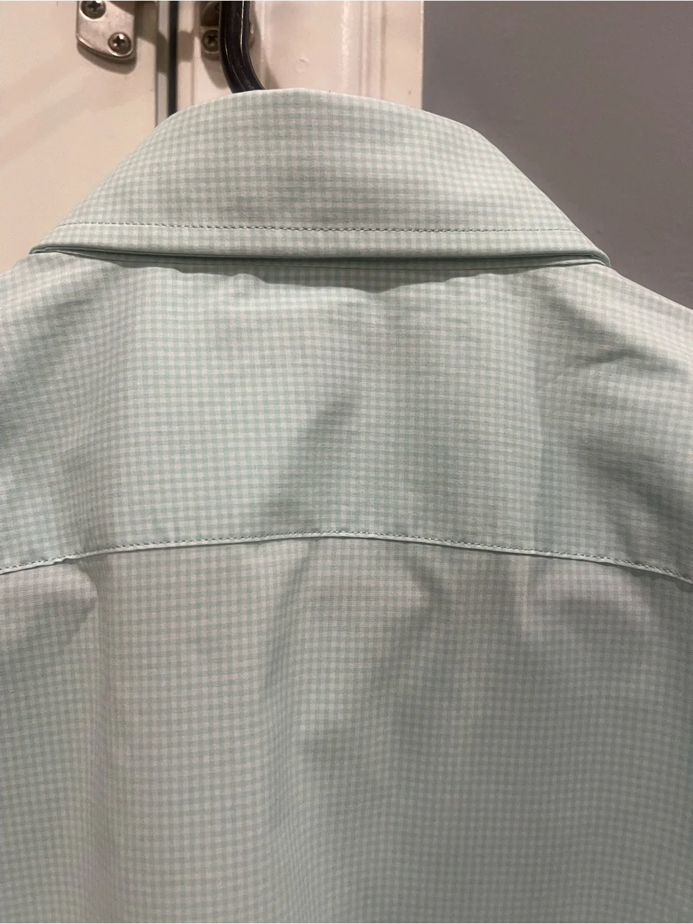 NWT Banana Republic Men's Mint Green Micro-check Button-Down Dress Shirt Sz M